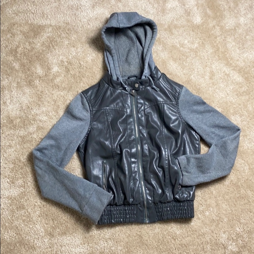Mixed material hoodie Size M